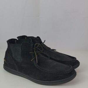 Diesel Bellow Black Suede Lace Up Chukka Men's Boots